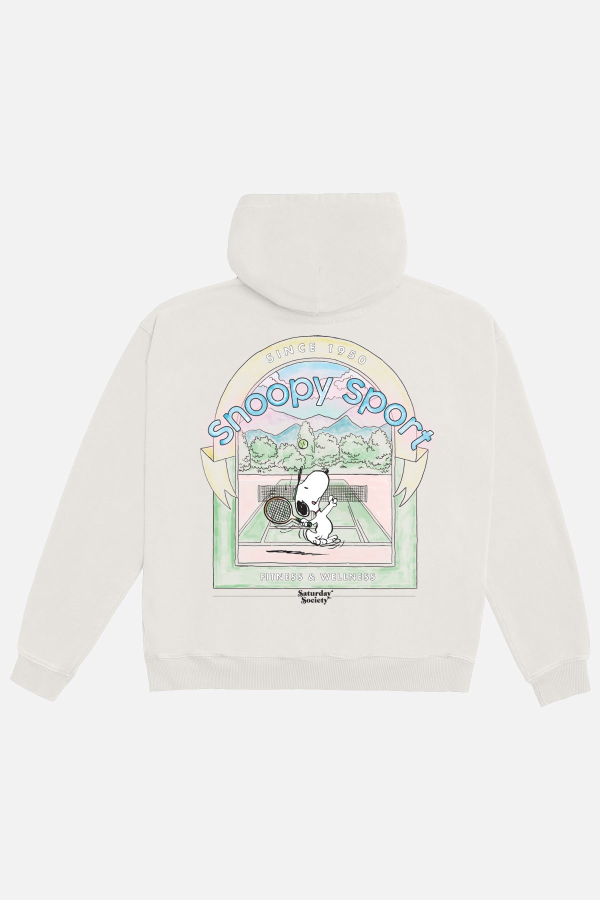 Snoopy Social Match Point Hoodie in Vintage White