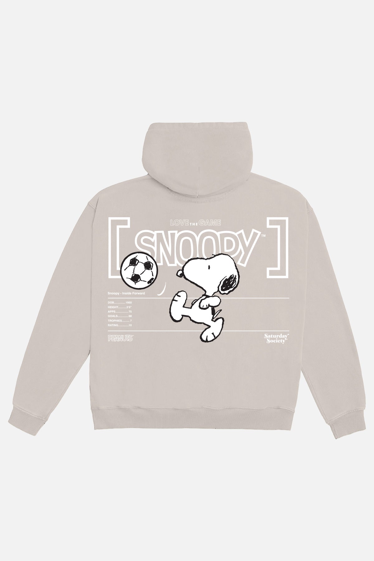 Snoopy Trumps Hoodie in Washed Stone