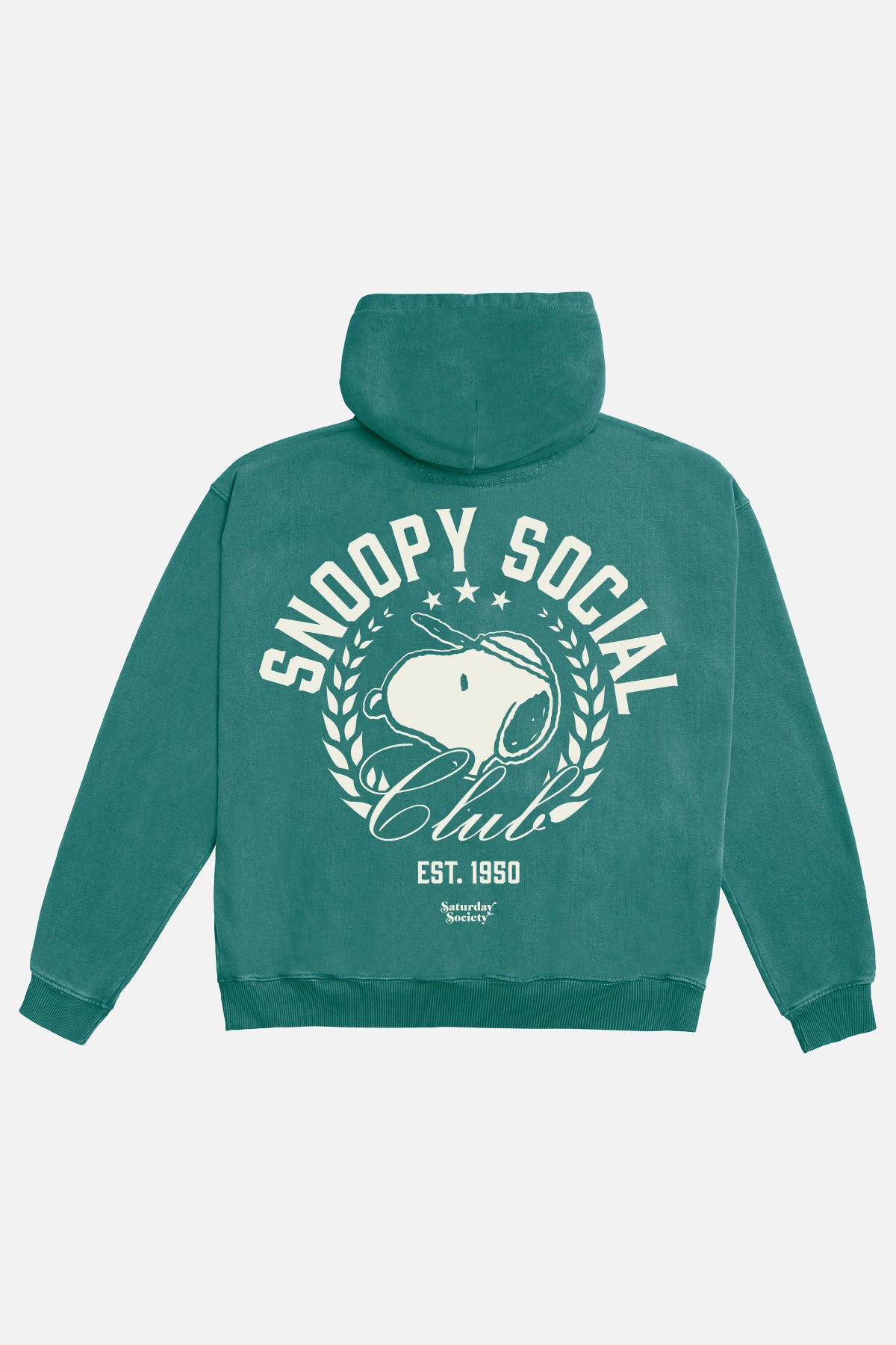 Snoopy Social Club Hoodie in Athletic Green