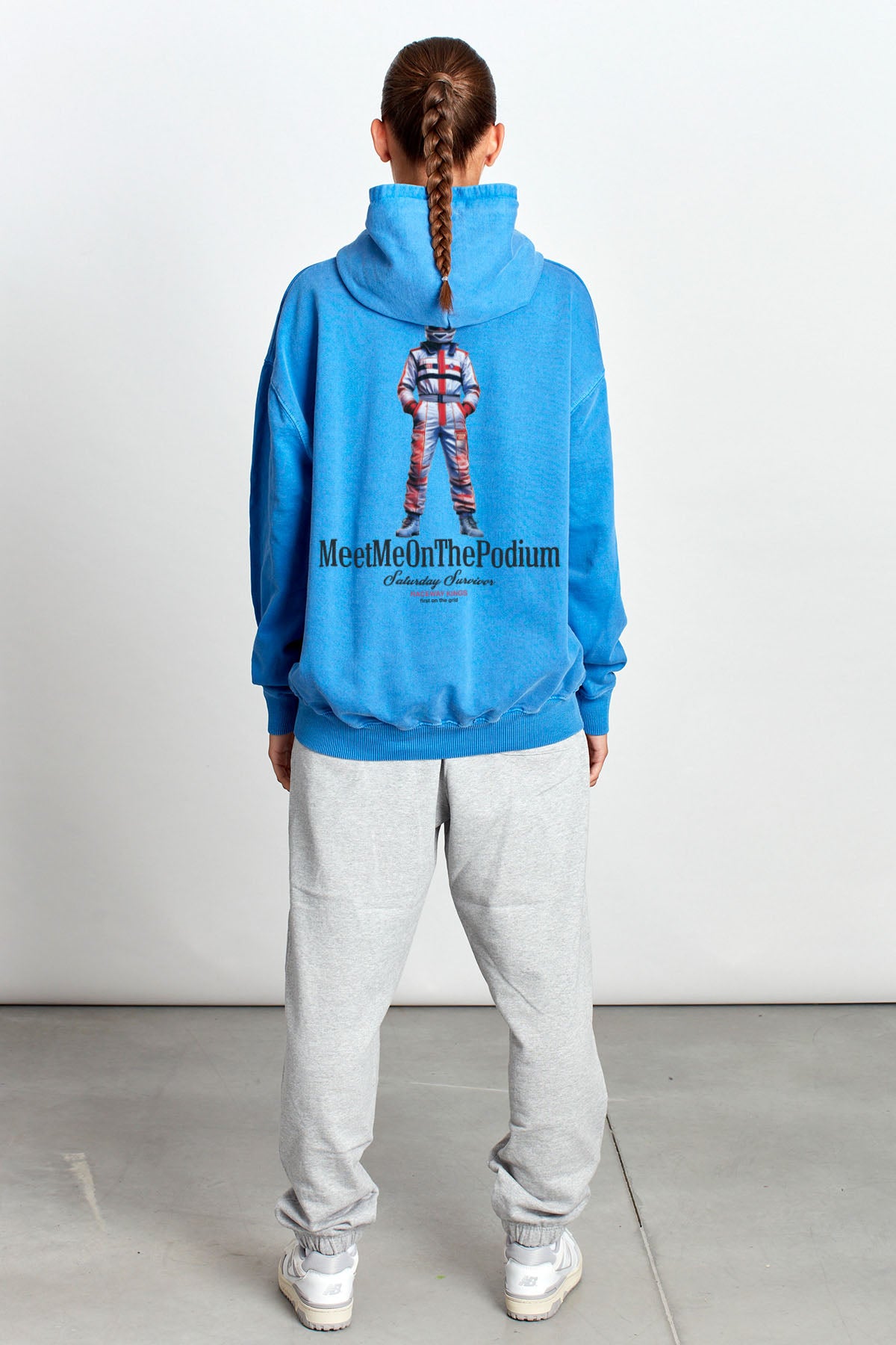 Saturday Society Meet Me On The Podium Hoodie in Federal Blue