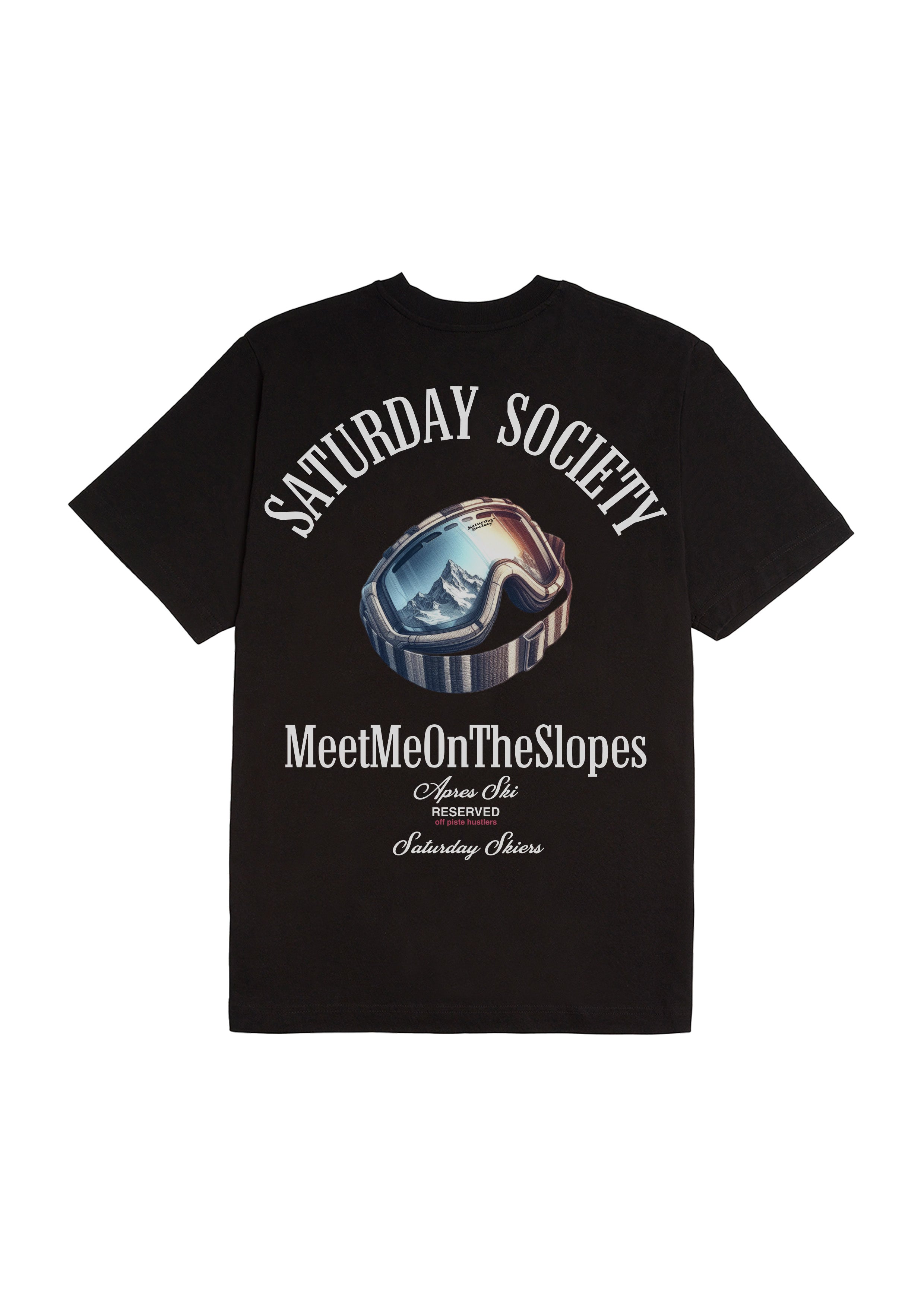 Saturday Society Meet Me On The Slopes T-shirt in Black