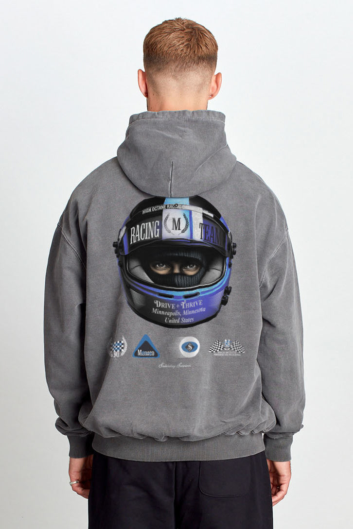 Saturday Society Minneapolis Racing Hoodie in Washed Grey