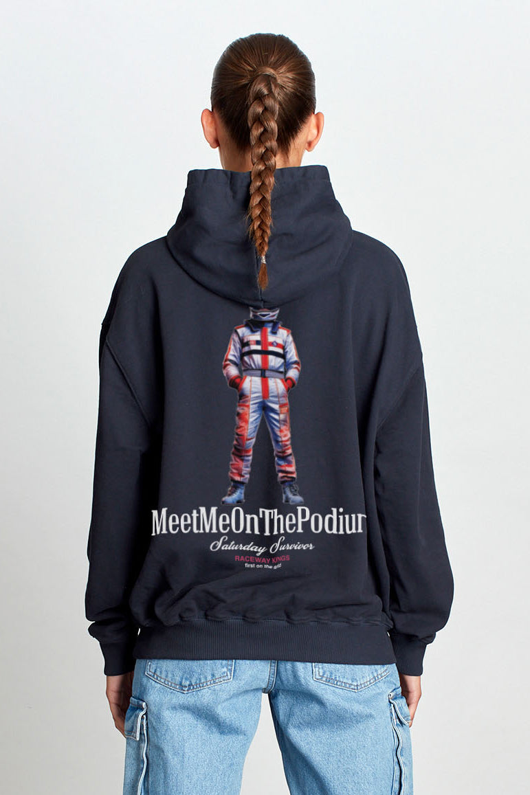 Saturday Society Meet Me On The Podium Hoodie in Black