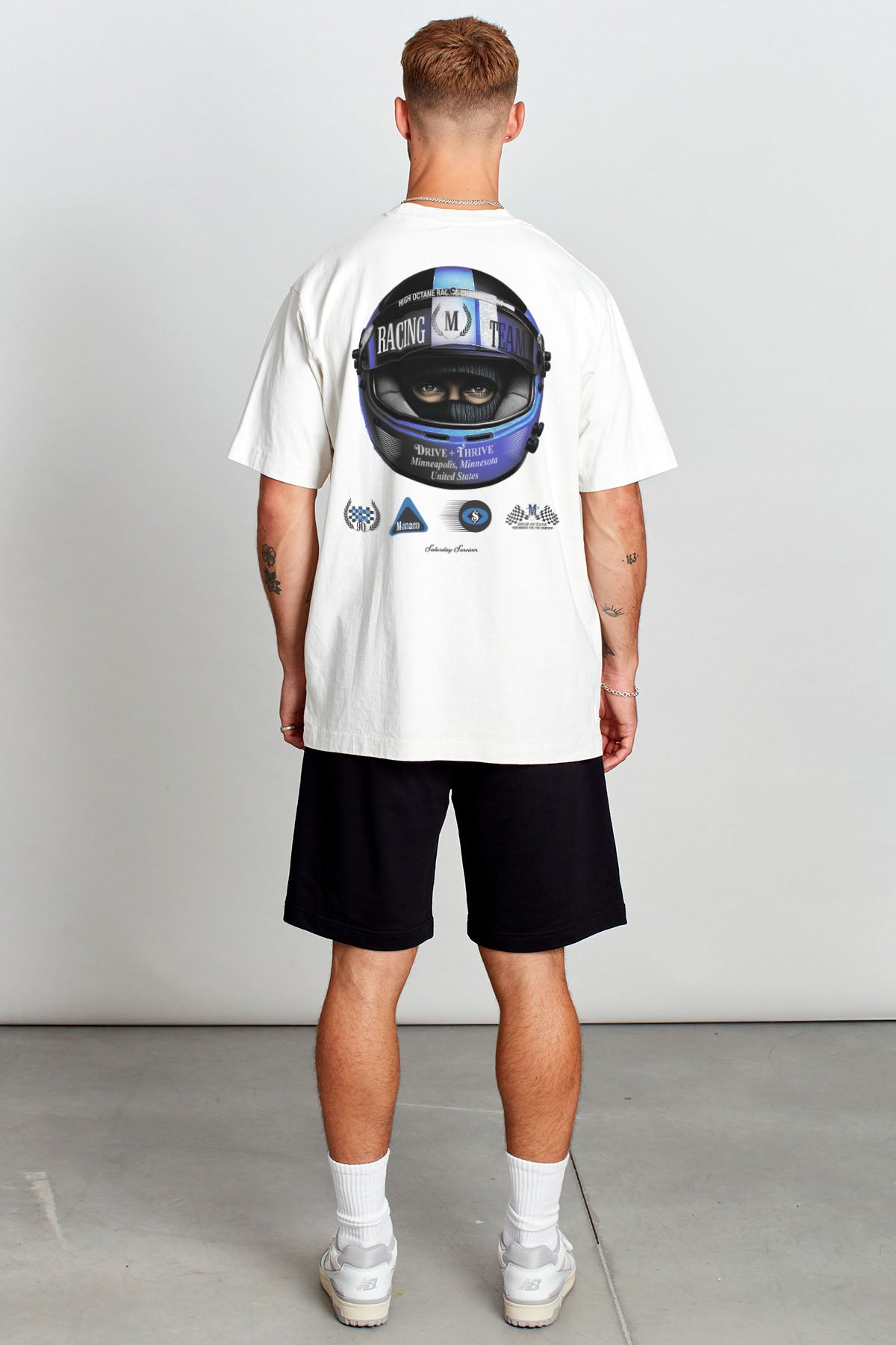 Saturday Society Minneapolis Racing T-shirt in Vintage White