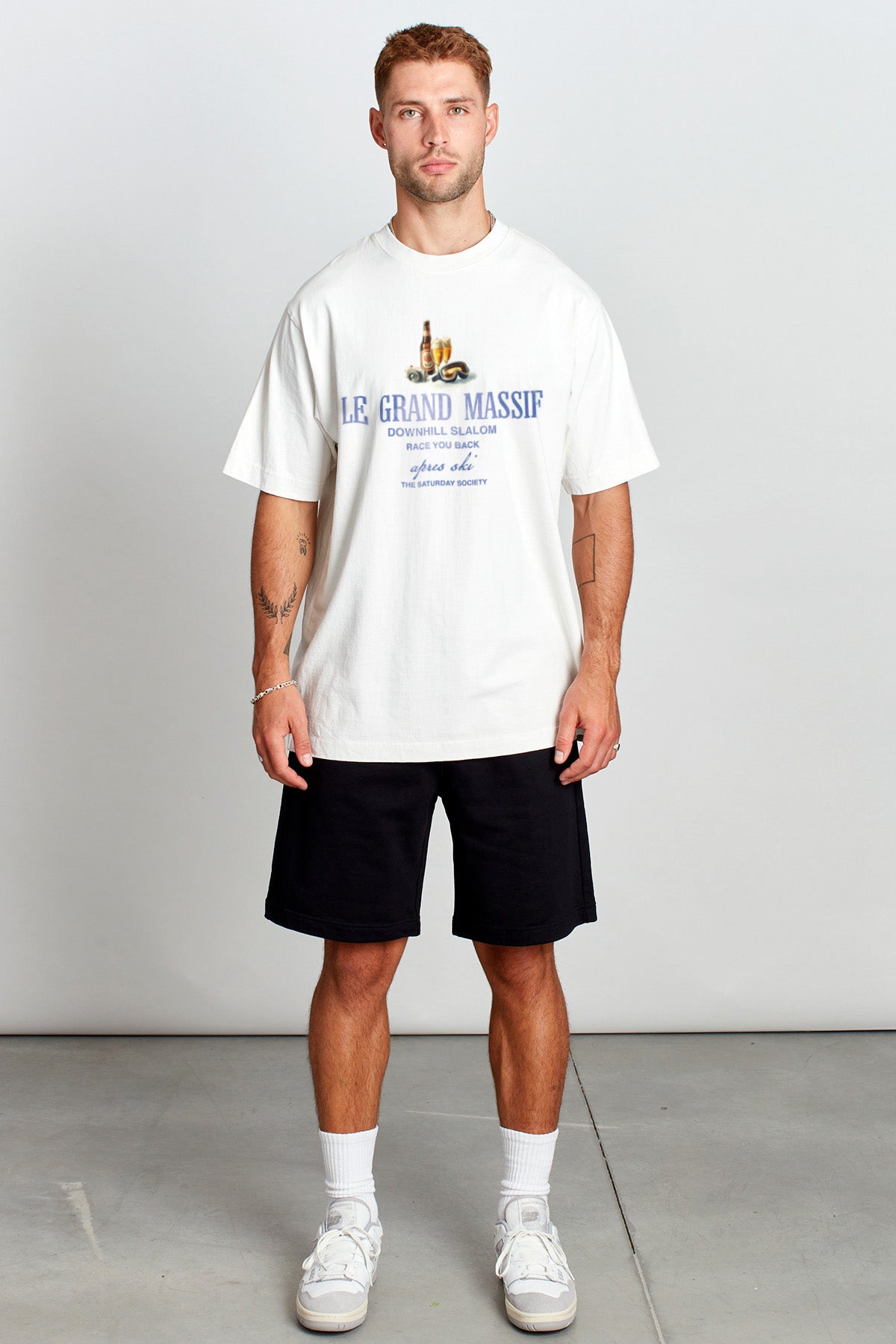 Saturday Society Le Grand Massif T-shirt in Vintage White