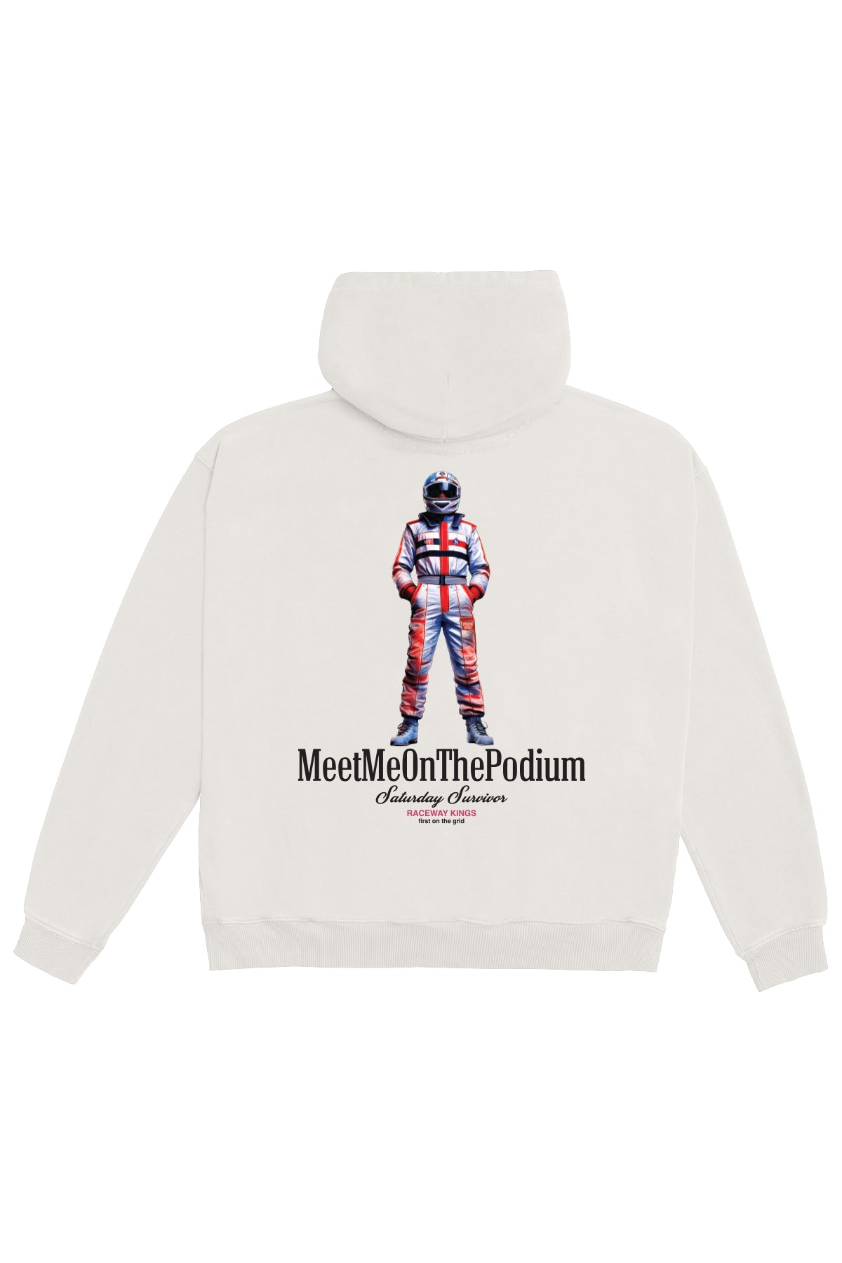 Saturday Society Meet Me On The Podium Hoodie in Vintage White