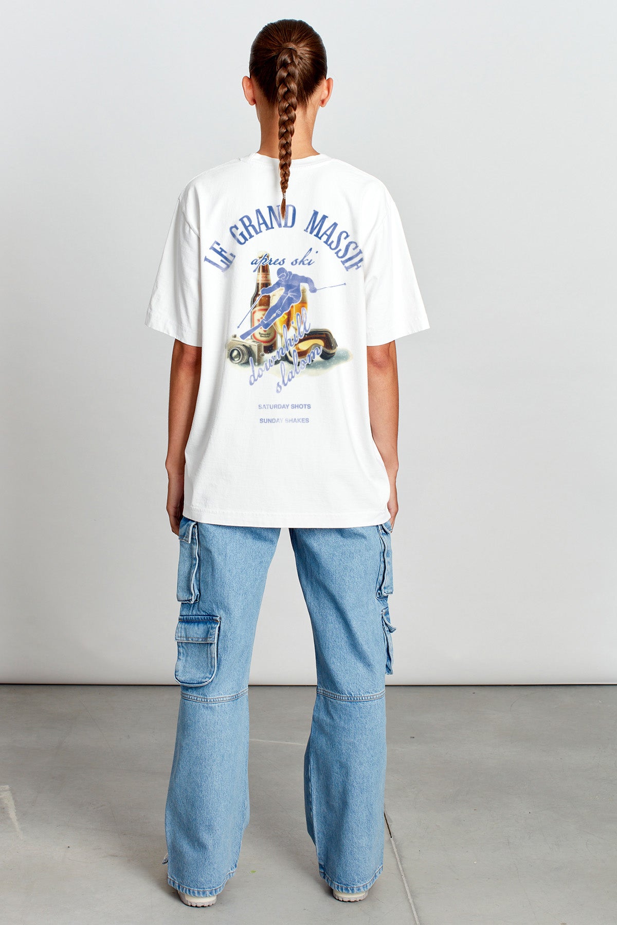 Saturday Society Le Grand Massif T-shirt in Vintage White