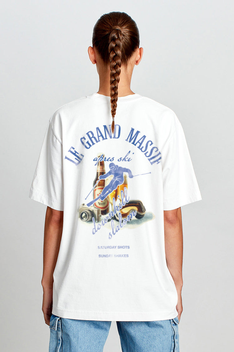 Saturday Society Le Grand Massif T-shirt in Vintage White