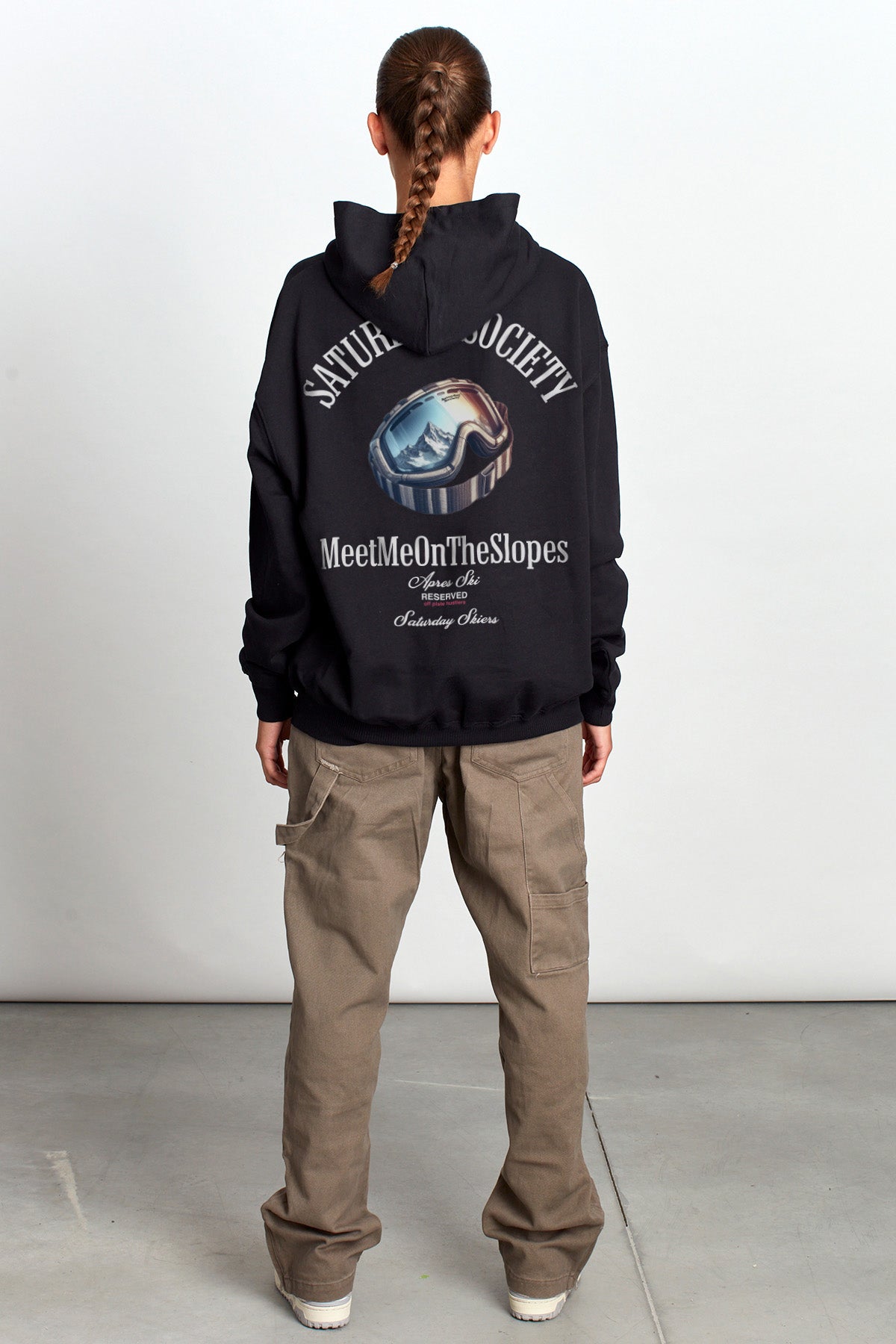 Saturday Society Meet Me On The Slopes Hoodie in Black