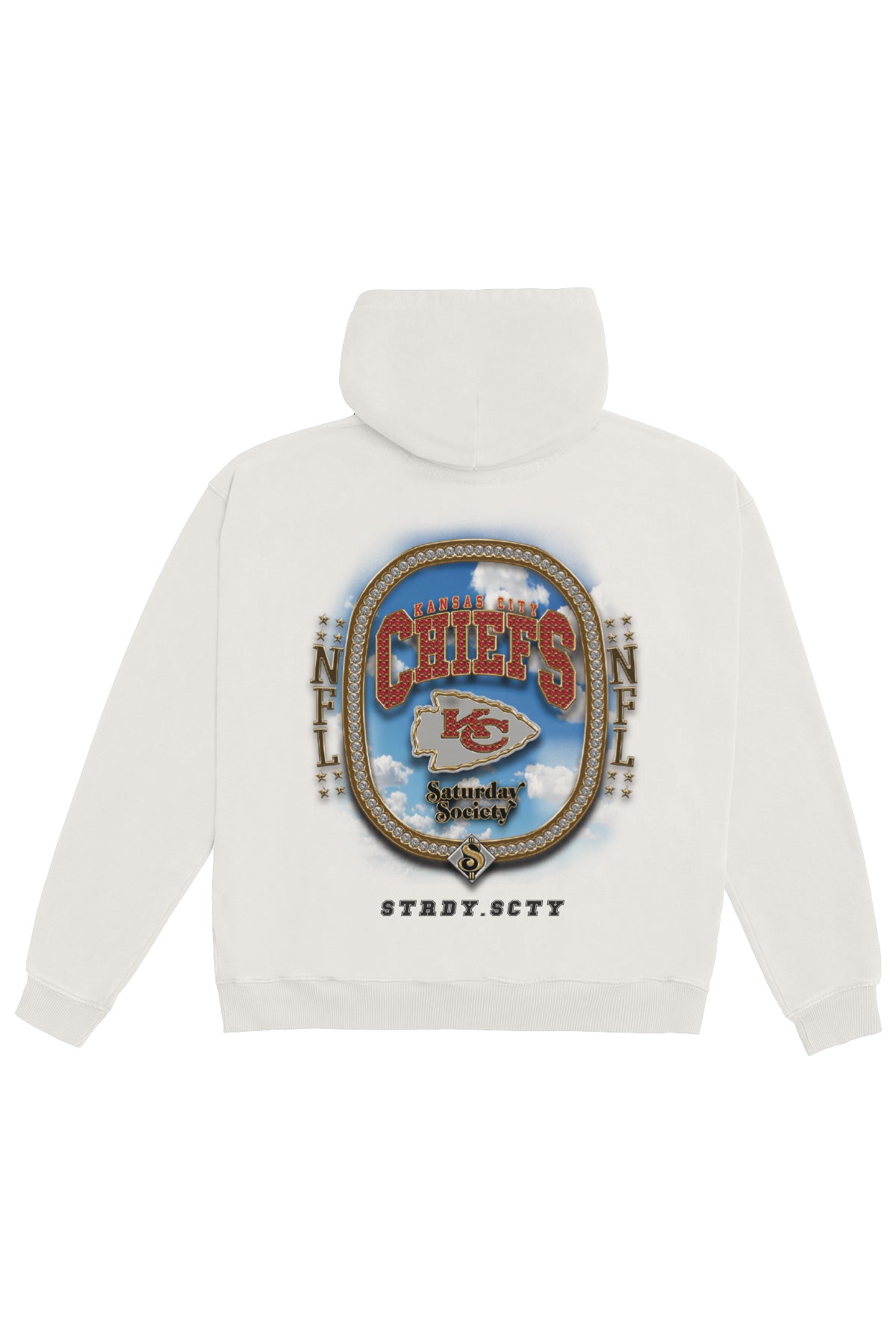 NFL KCC Bling When You're Winning Hoodie in Vintage White