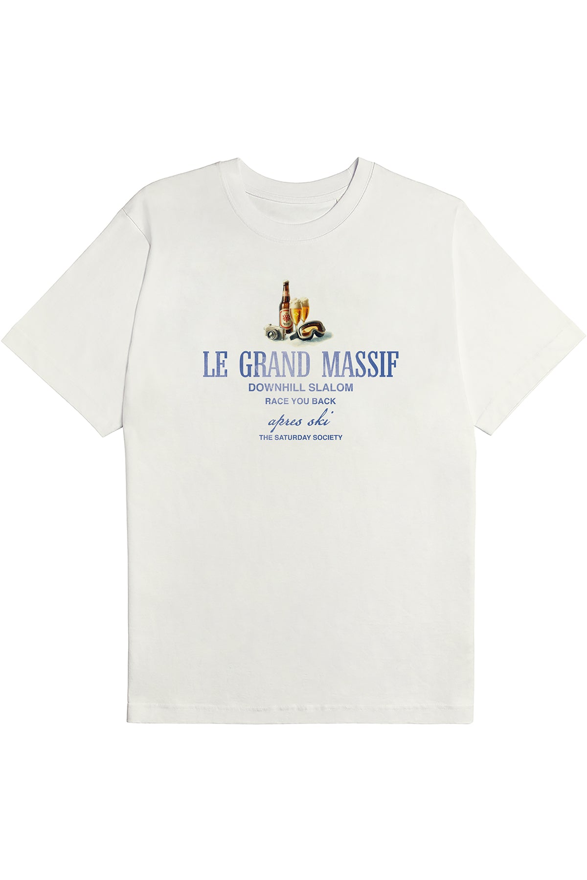 Saturday Society Le Grand Massif T-shirt in Vintage White