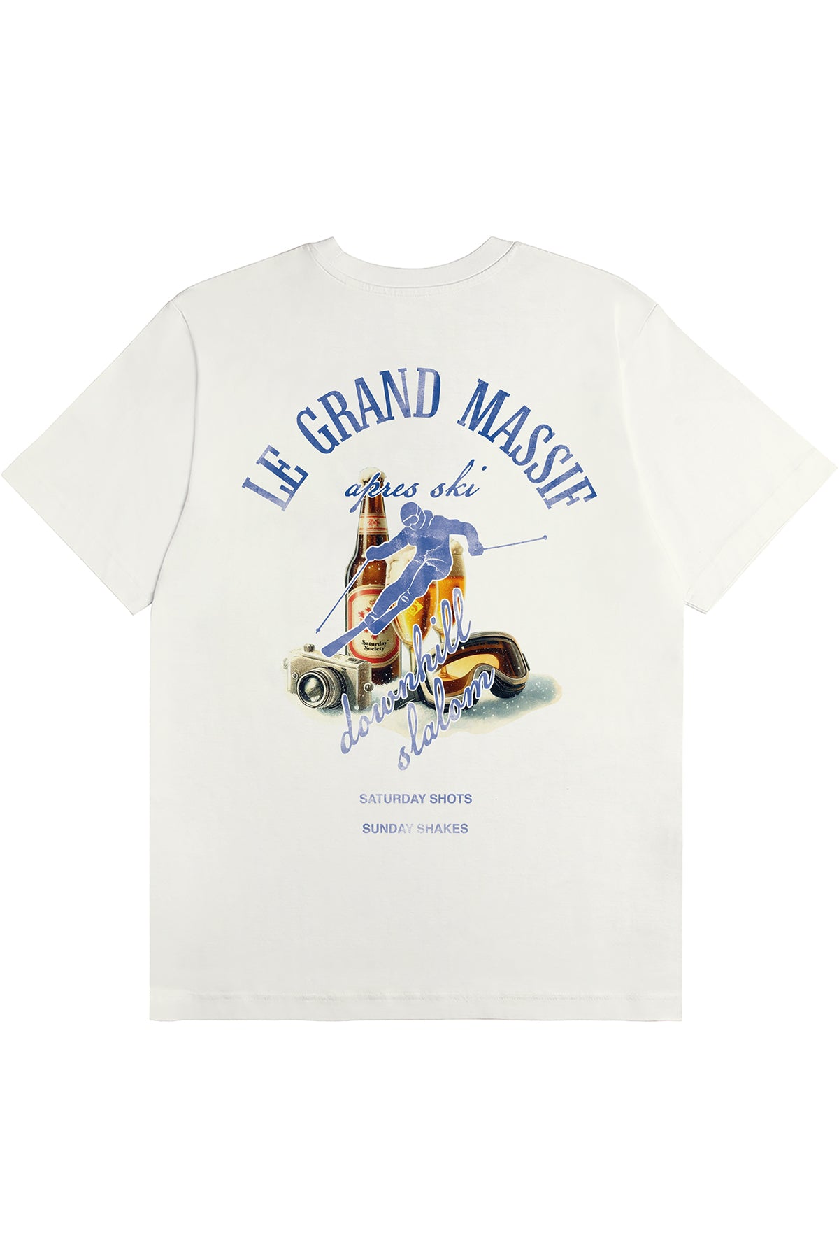 Saturday Society Le Grand Massif T-shirt in Vintage White