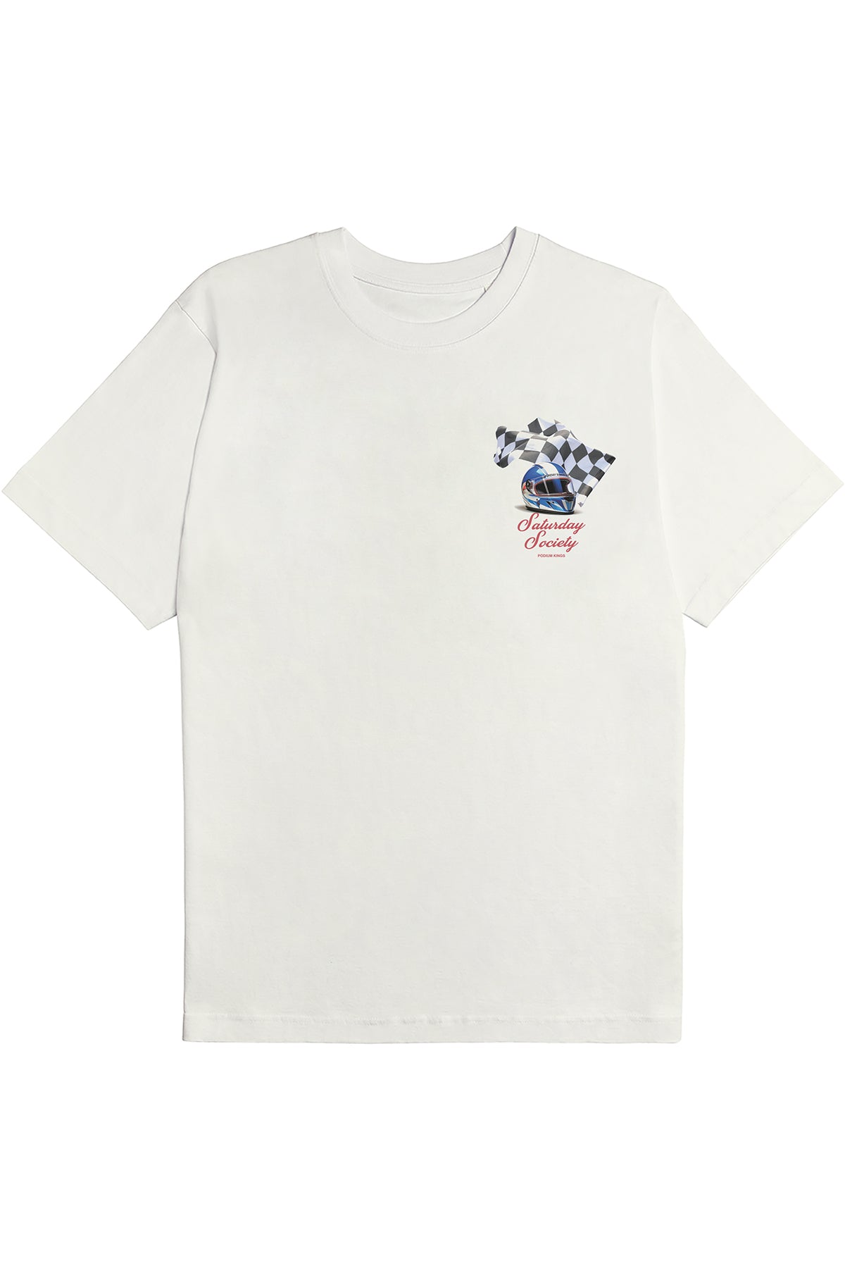 Saturday Society Meet Me On The Podium T-shirt in Vintage White