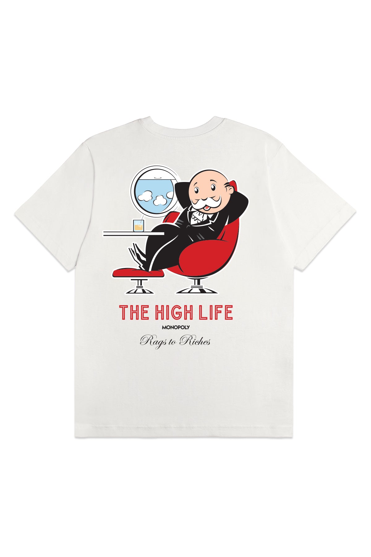 Monopoly The High Life T-shirt in Vintage White