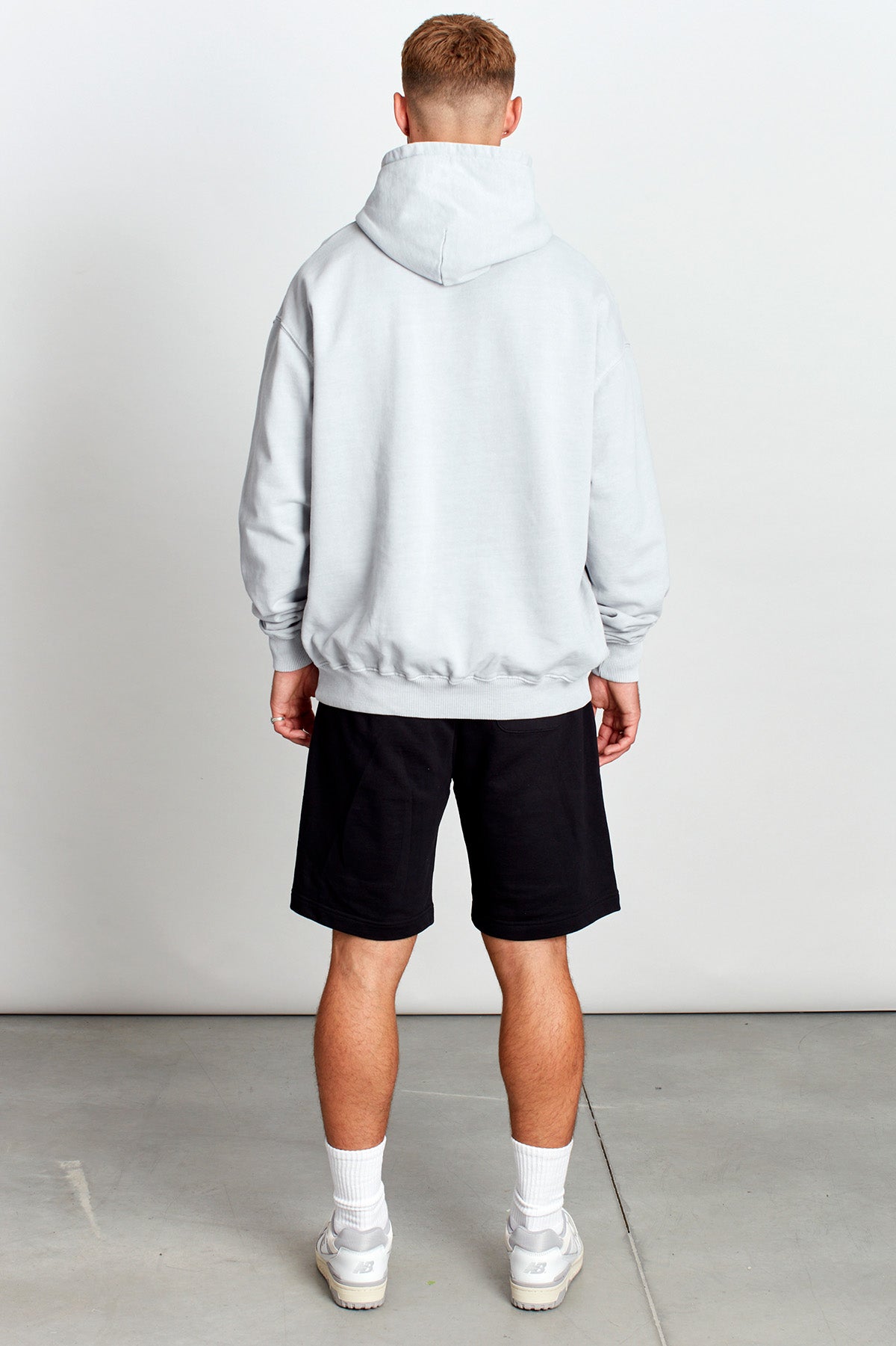 Saturday Society Minimals Hoodie in Cool Grey Mens Saturday Society