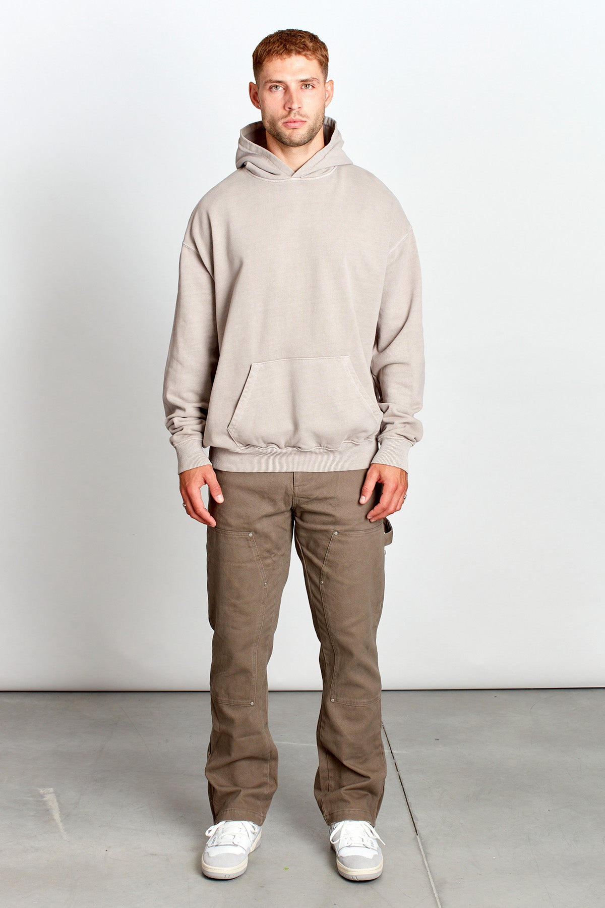 Saturday Society Minimals Hoodie in Light Taupe