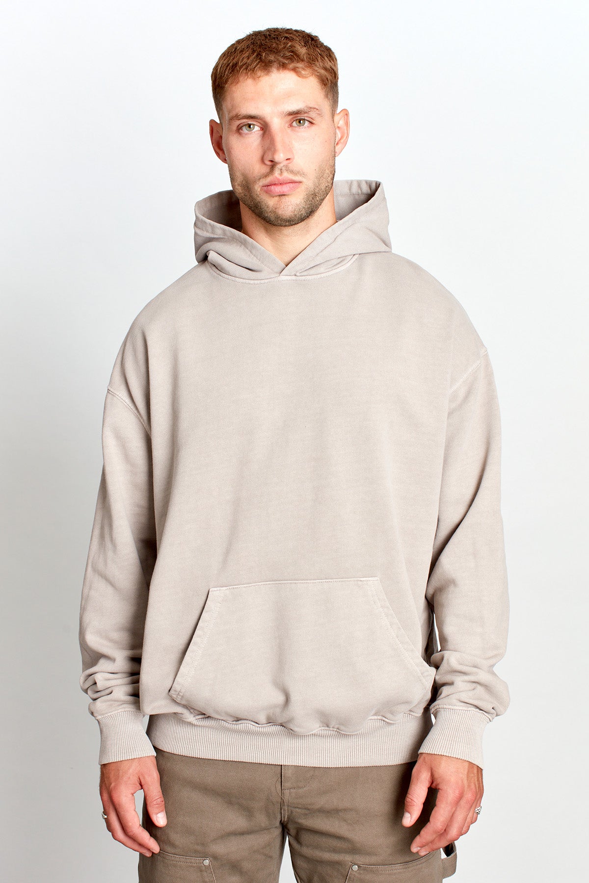 Saturday Society Minimals Hoodie in Light Taupe