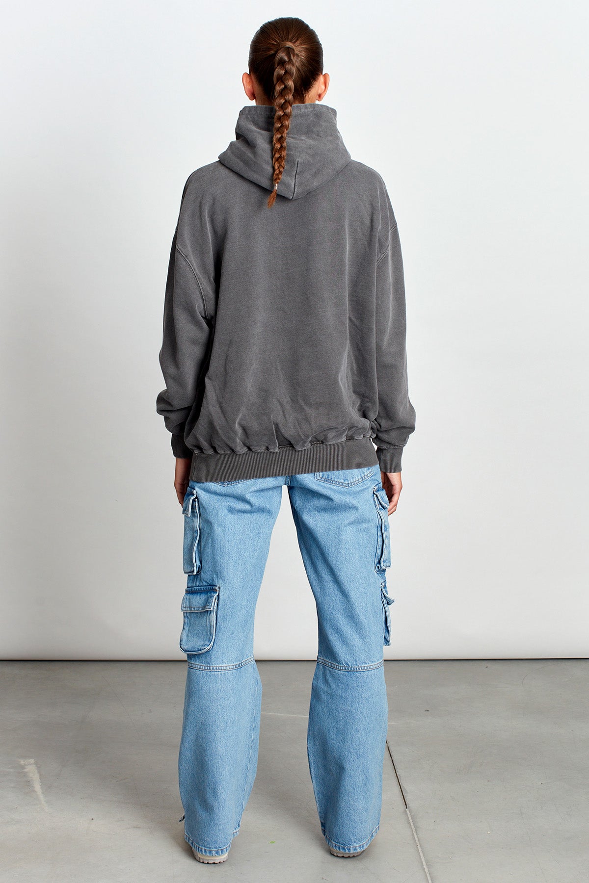 Saturday Society Minimals Hoodie in Washed Grey