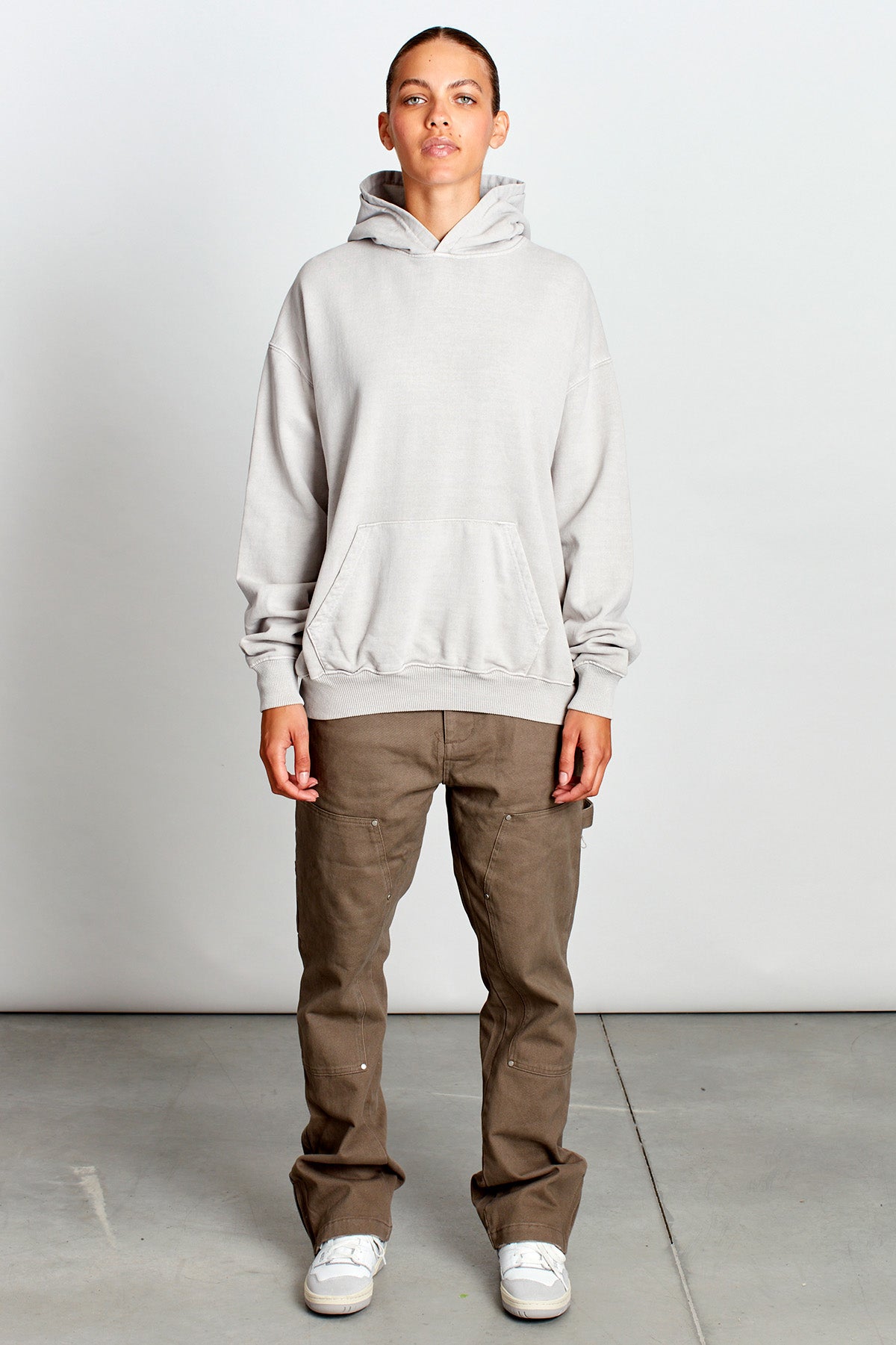 Saturday Society Minimals Hoodie in Washed Stone