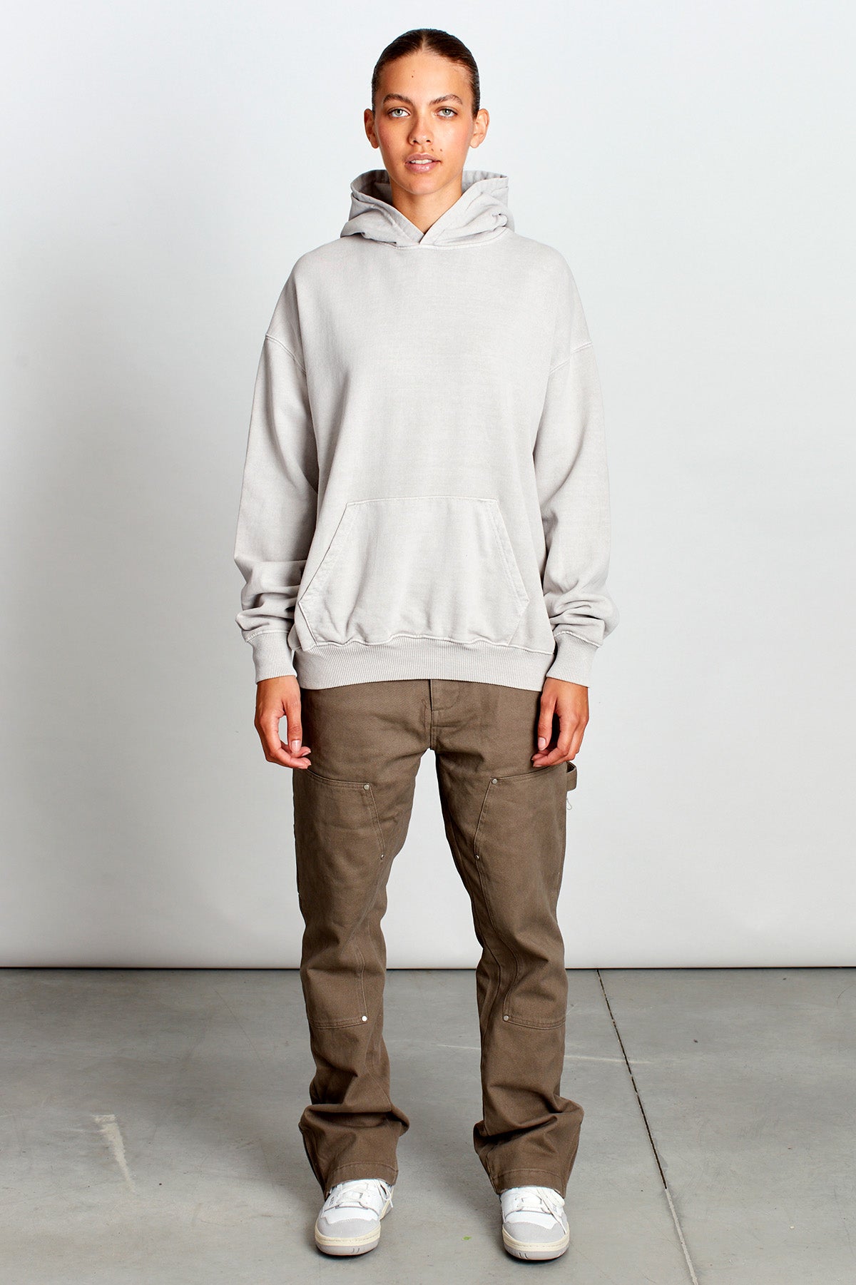 Saturday Society Minimals Hoodie in Washed Stone