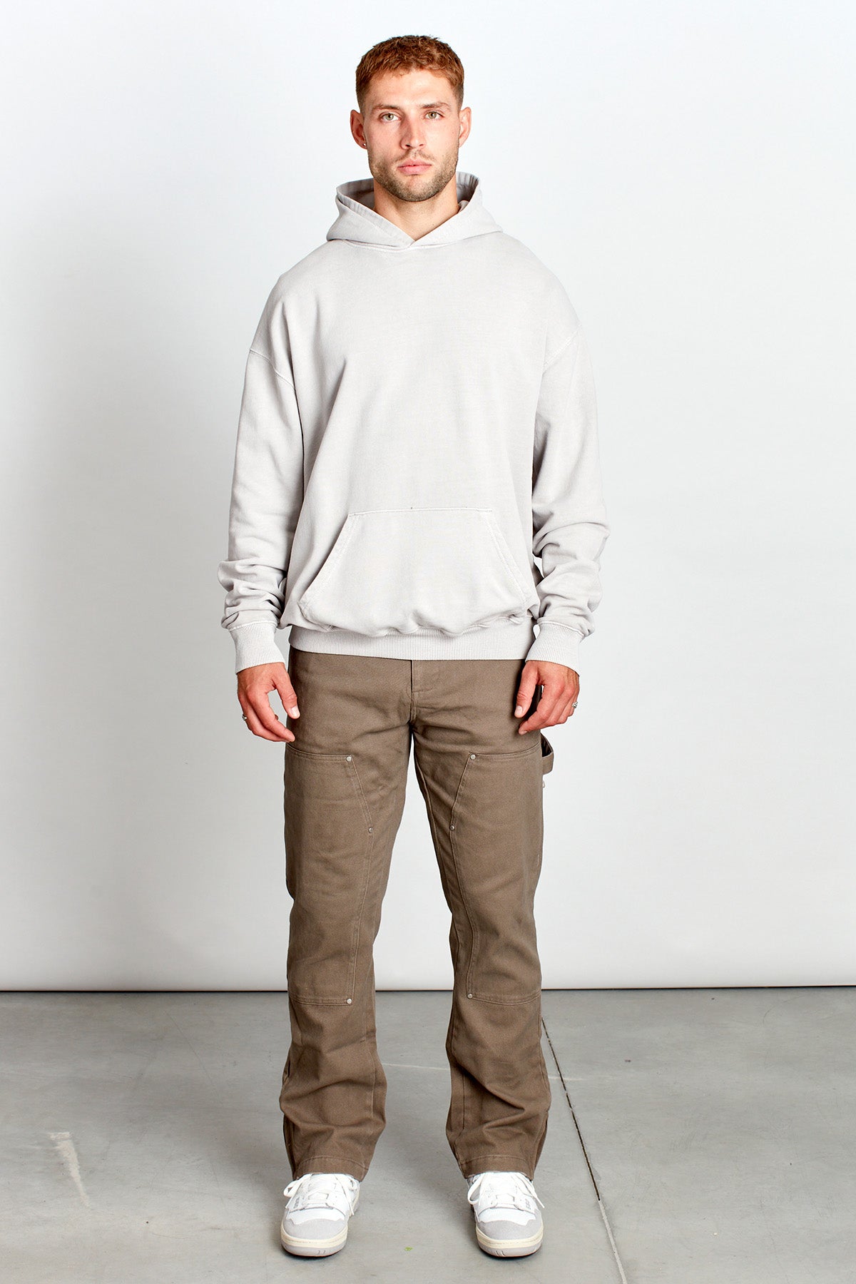 Saturday Society Minimals Hoodie in Washed Stone