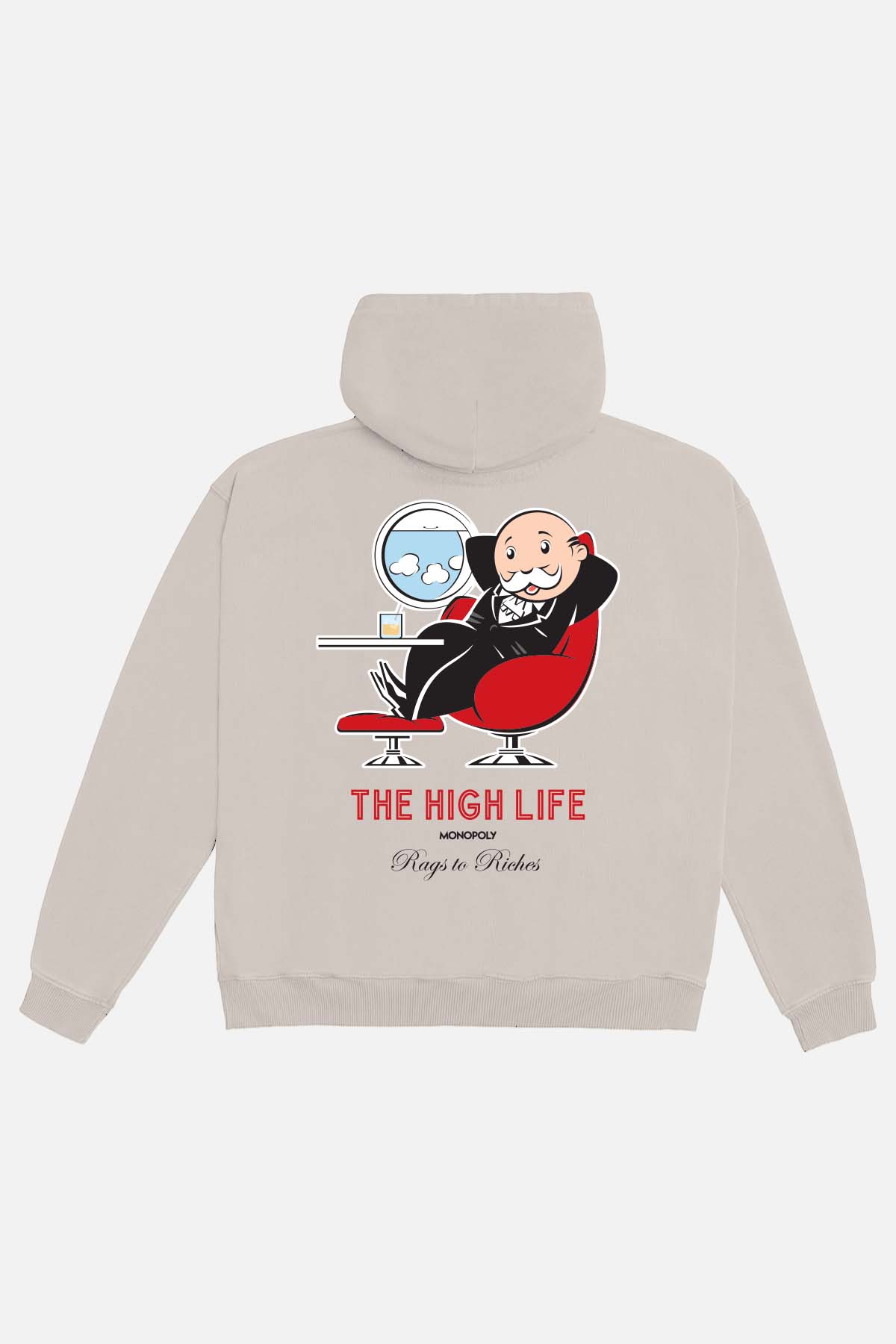 Monopoly The High Life Hoodie in Light Taupe