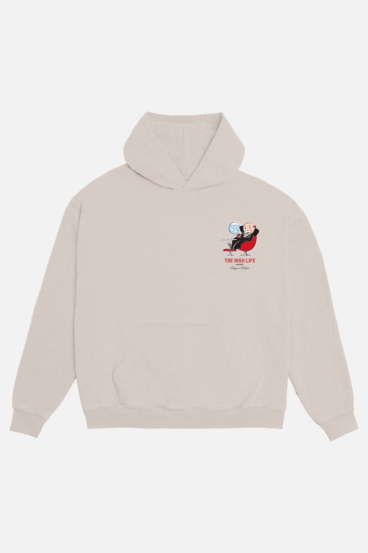 Monopoly The High Life Hoodie in Light Taupe