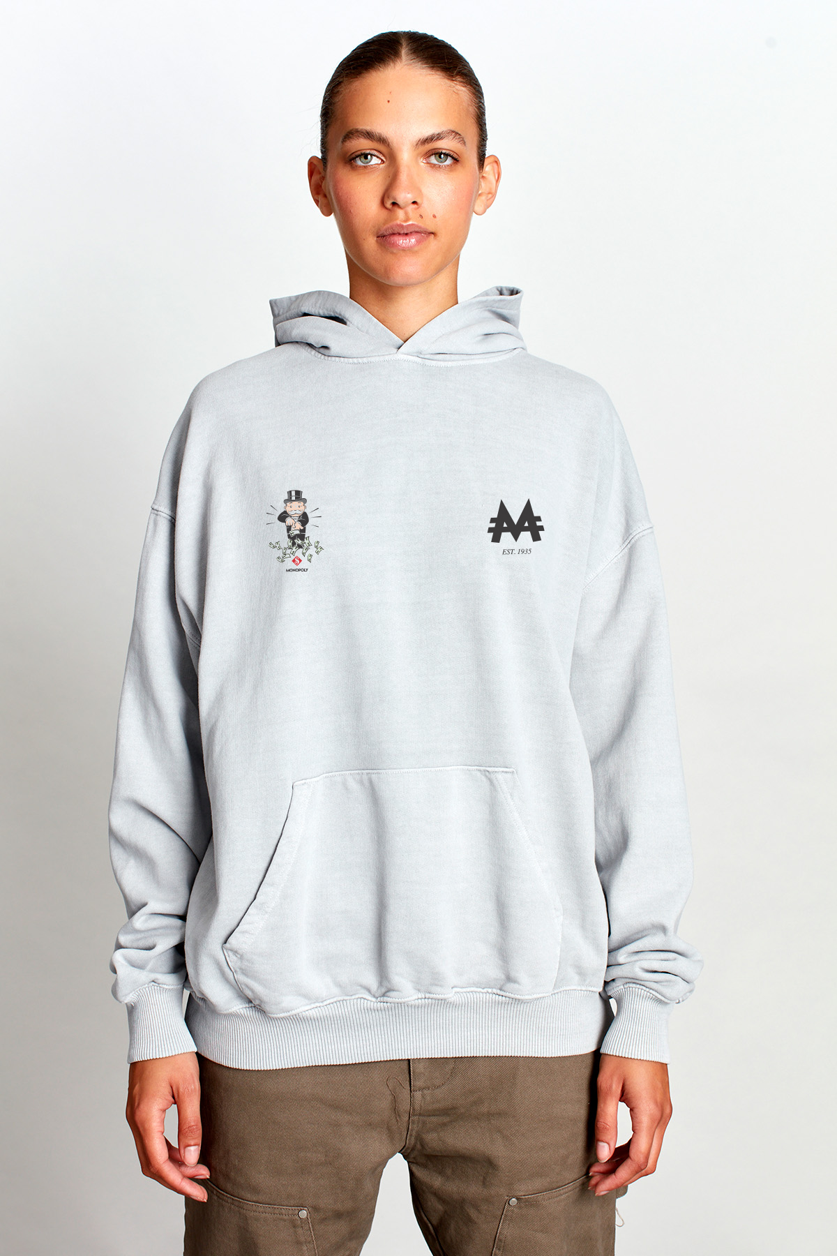 Monopoly Payday Hoodie in Cool Grey