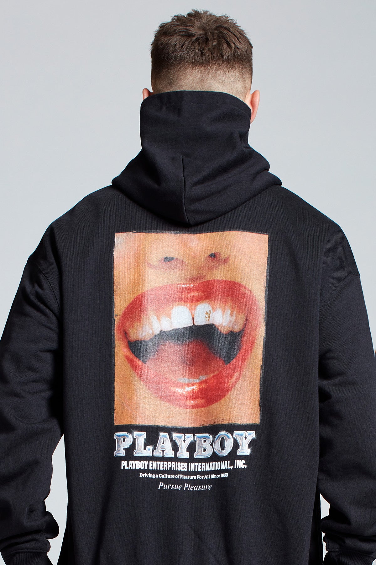 Playboy Pleasure Hoodie in Black