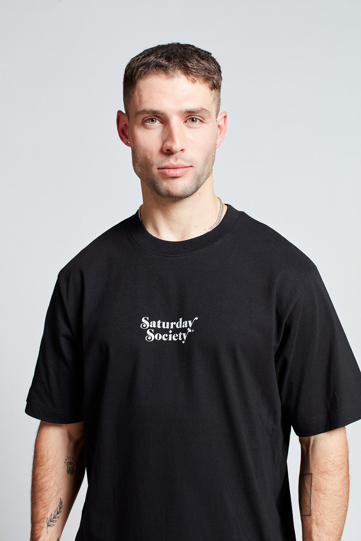 Saturday Society Logo T-shirt in Black