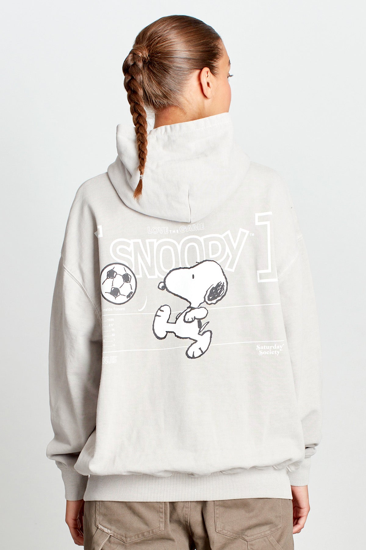 Snoopy Trumps Hoodie in Washed Stone