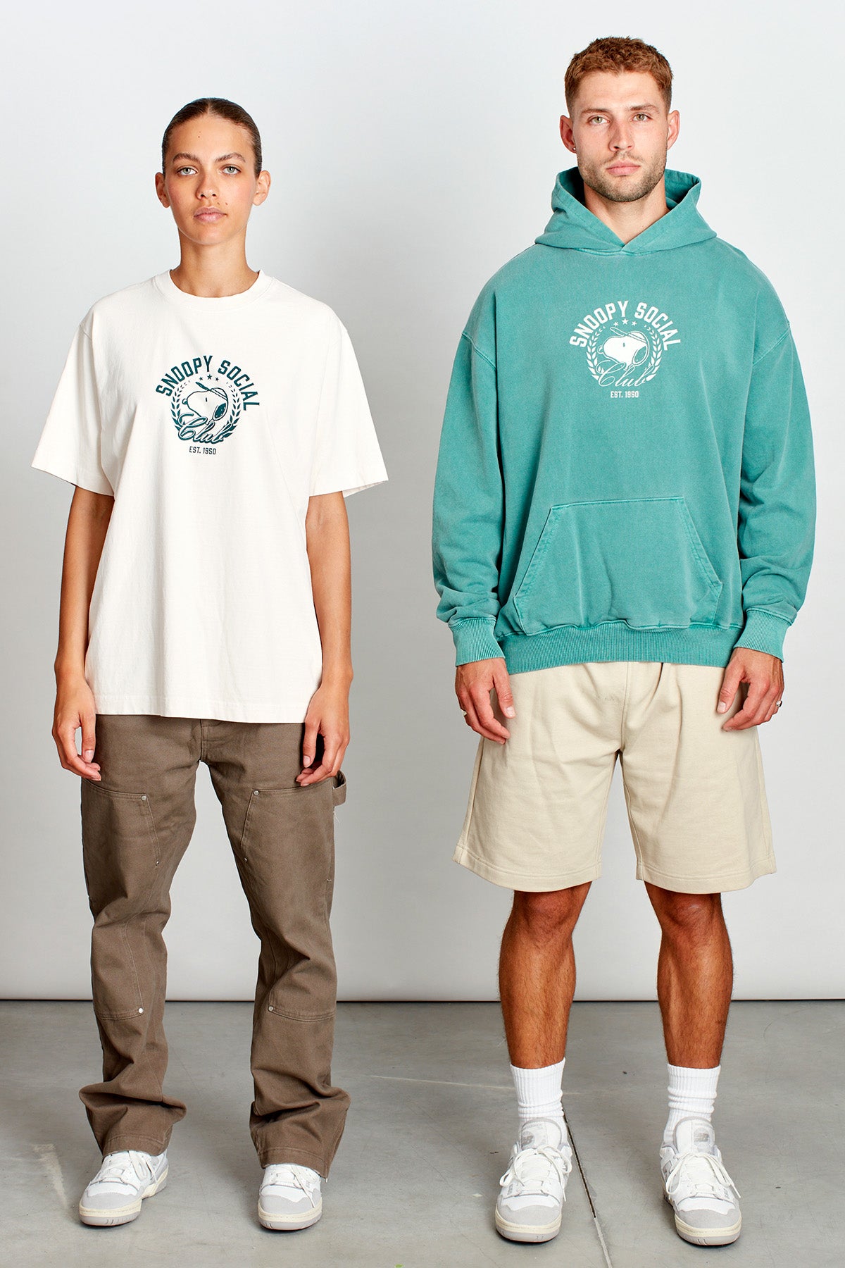 Snoopy Social Club Hoodie in Athletic Green