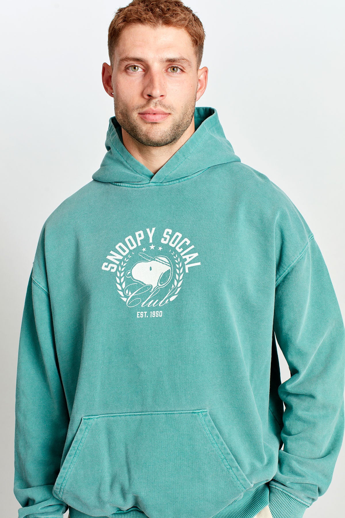 Snoopy Social Club Hoodie in Athletic Green