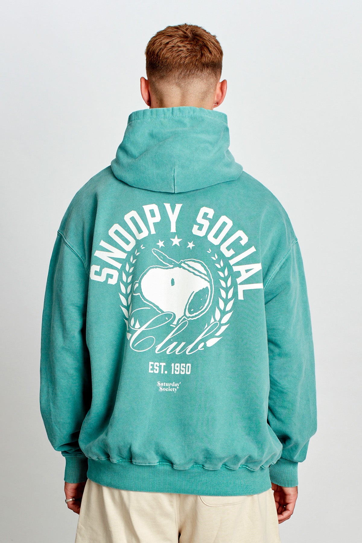 Snoopy Social Club Hoodie in Athletic Green