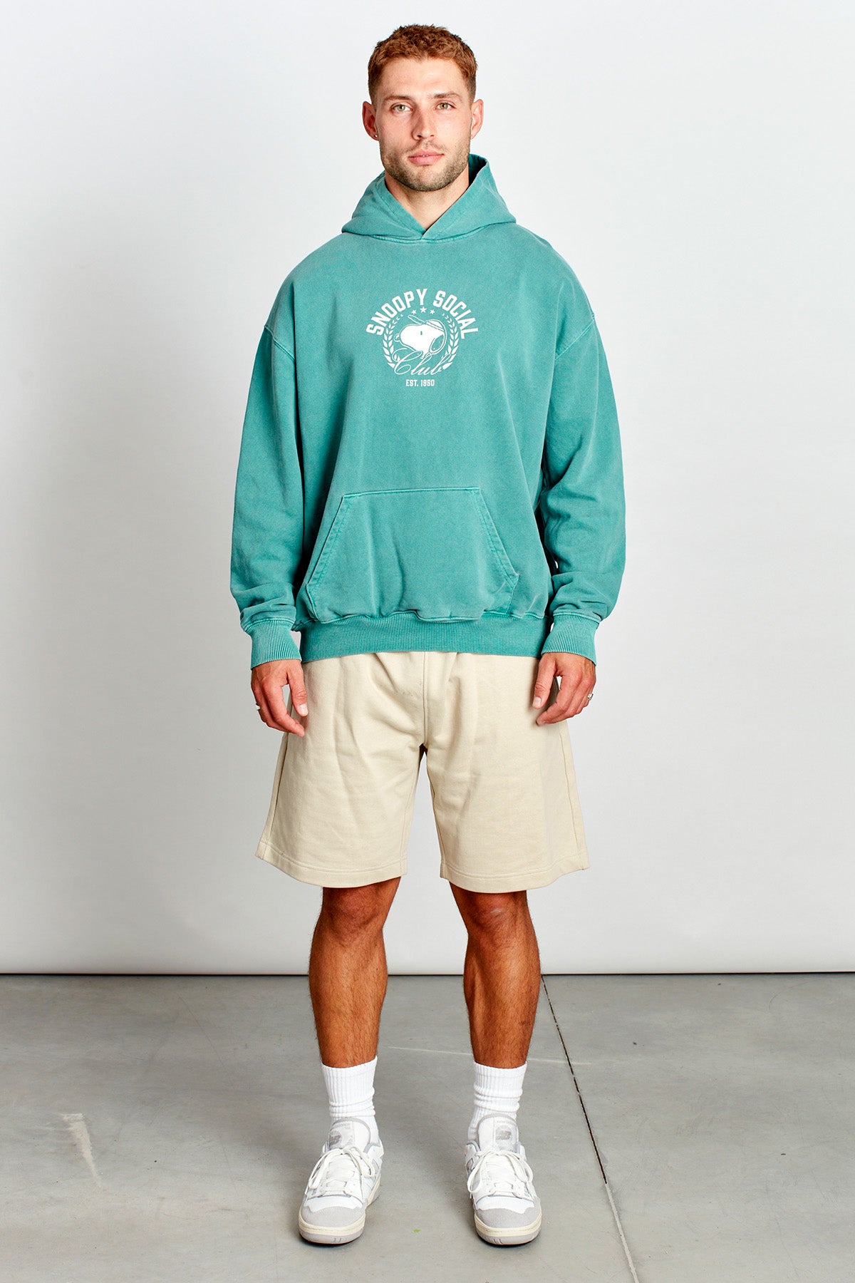 Snoopy Social Club Hoodie in Athletic Green