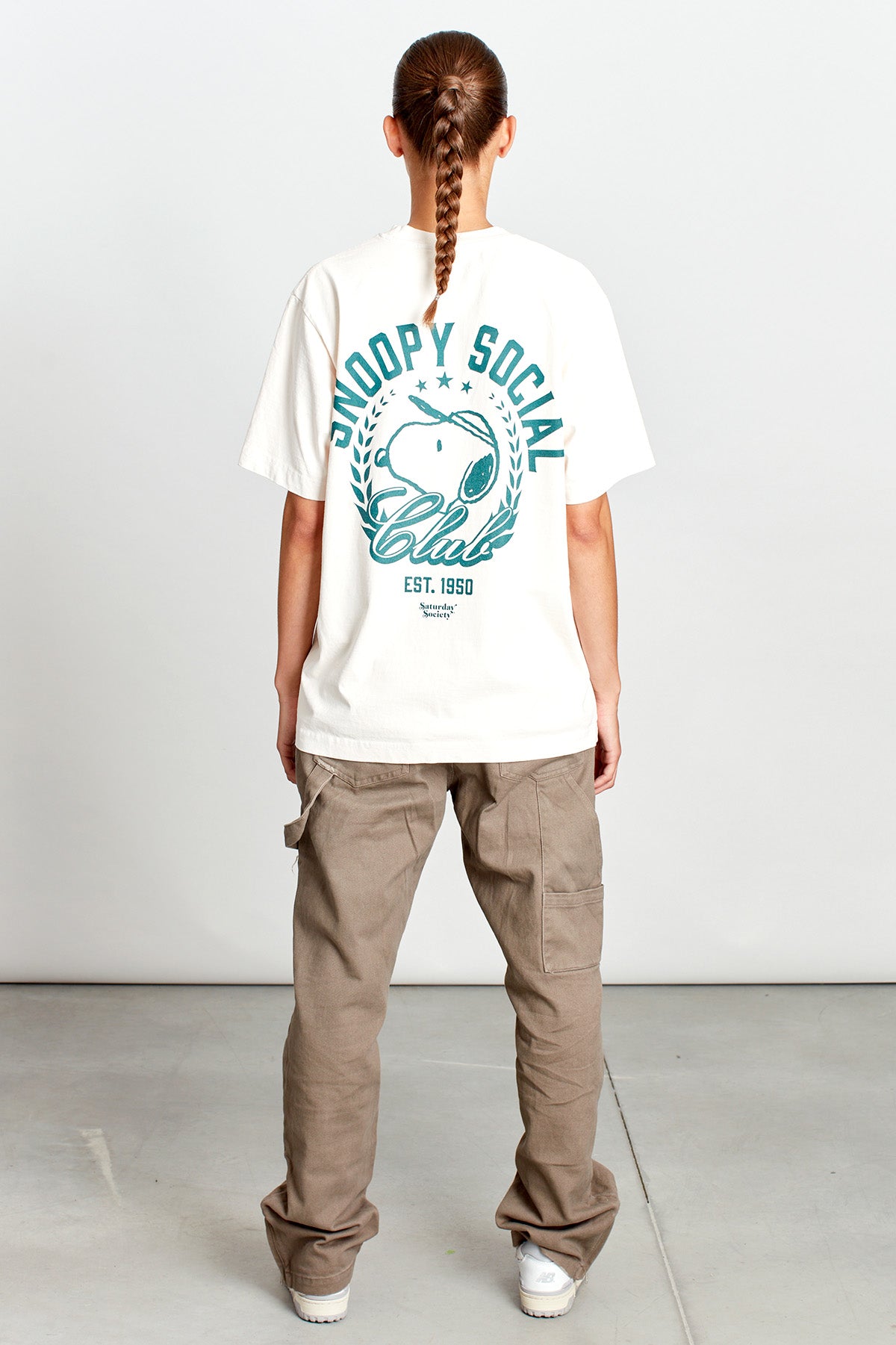 Snoopy Social Club T-shirt in Vintage White