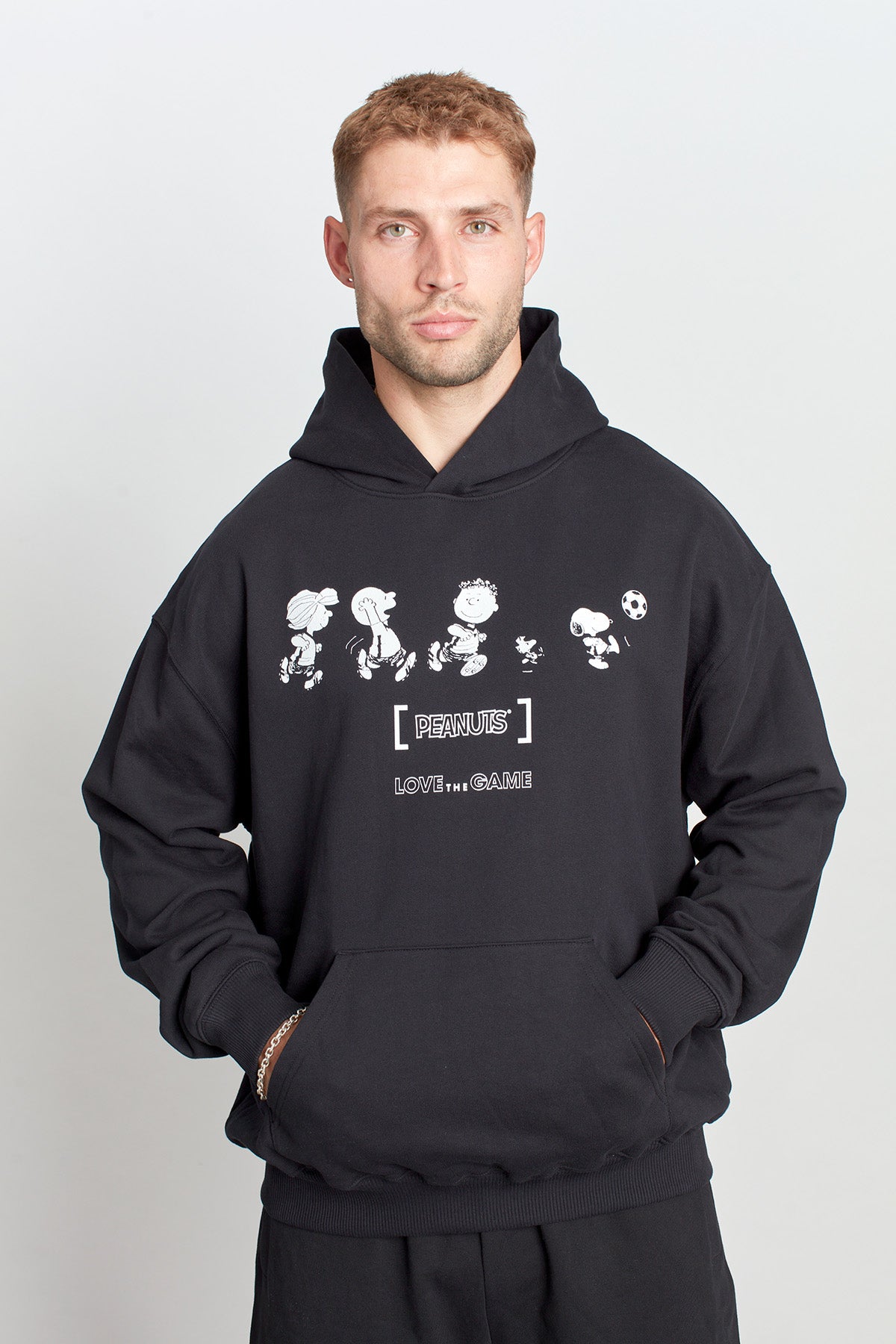 Snoopy Love The Game Hoodie in Black