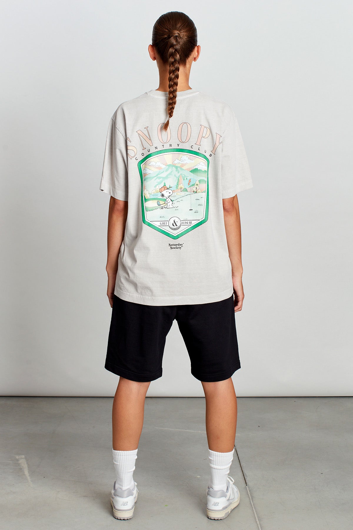 Snoopy Social Country Club T-shirt in Washed Stone