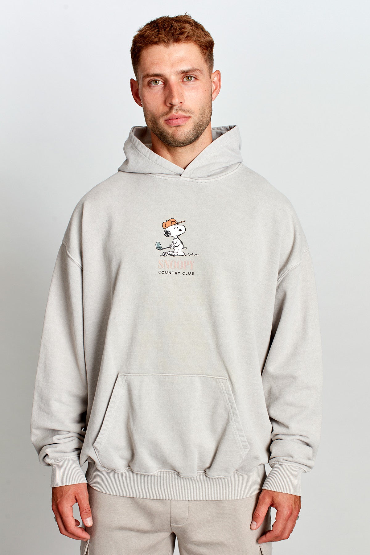 Snoopy Social Country Club Hoodie in Washed Stone