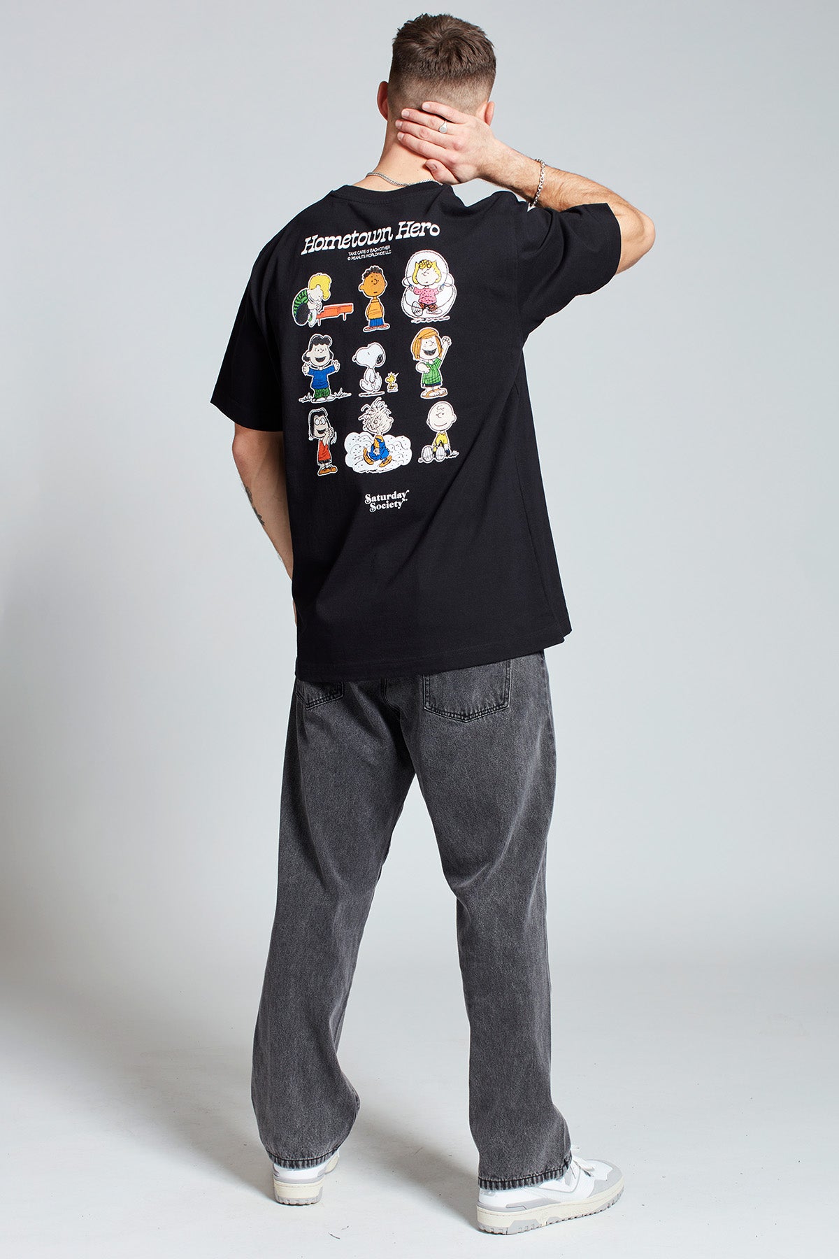 Snoopy Hometown Hero T-shirt in Black