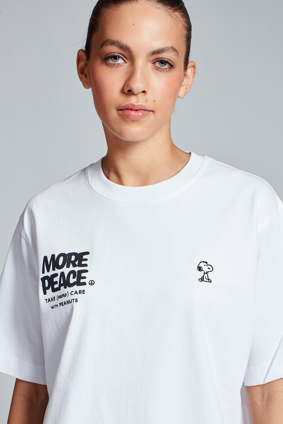 Snoopy More Peace T-shirt in White