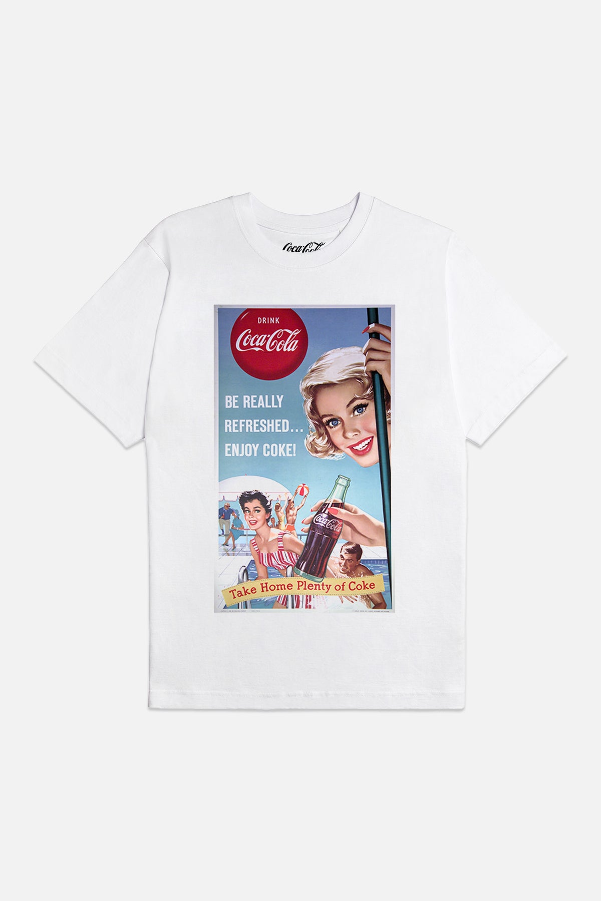 Coca Cola Take Home Plenty T shirt in White Mens Saturday Society